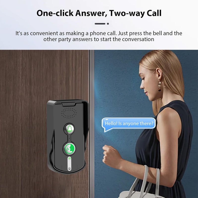 Swokely Rechargeable Wireless Intercom Unit, 2-Way Talking, 500 Meter Talking Distance, Power Saving, IP54 Water Resistance Rating, 2 Pcs, Suitable for Home, Office (Black) - Image 3
